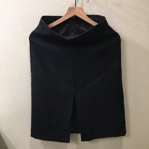 J Crew a-line Black Skirt Front Slit